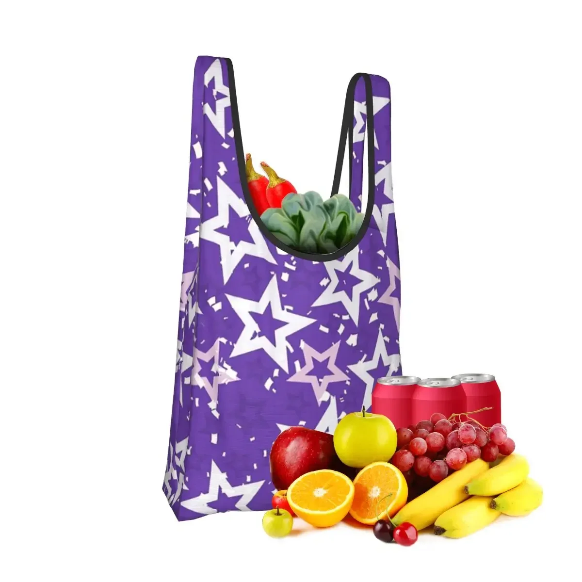 FNaF 1 Foxy Pirates Cove Inspired Texture Shopping Bag Portable Tote Bags Foldable Shoulder Shopper Bag Groceries Handbag