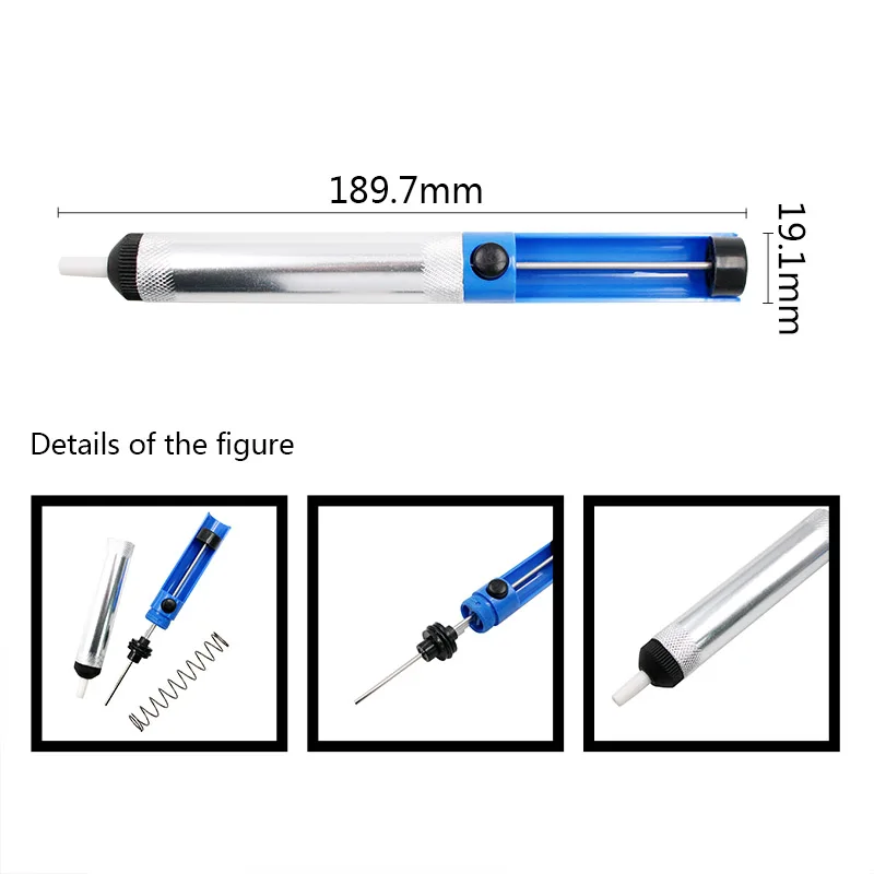 Aluminum Metal Desoldering Pump Suction Tin Gun Soldering Sucker Pen Removal Vacuum Soldering Iron Desolder Hand Welding Tools