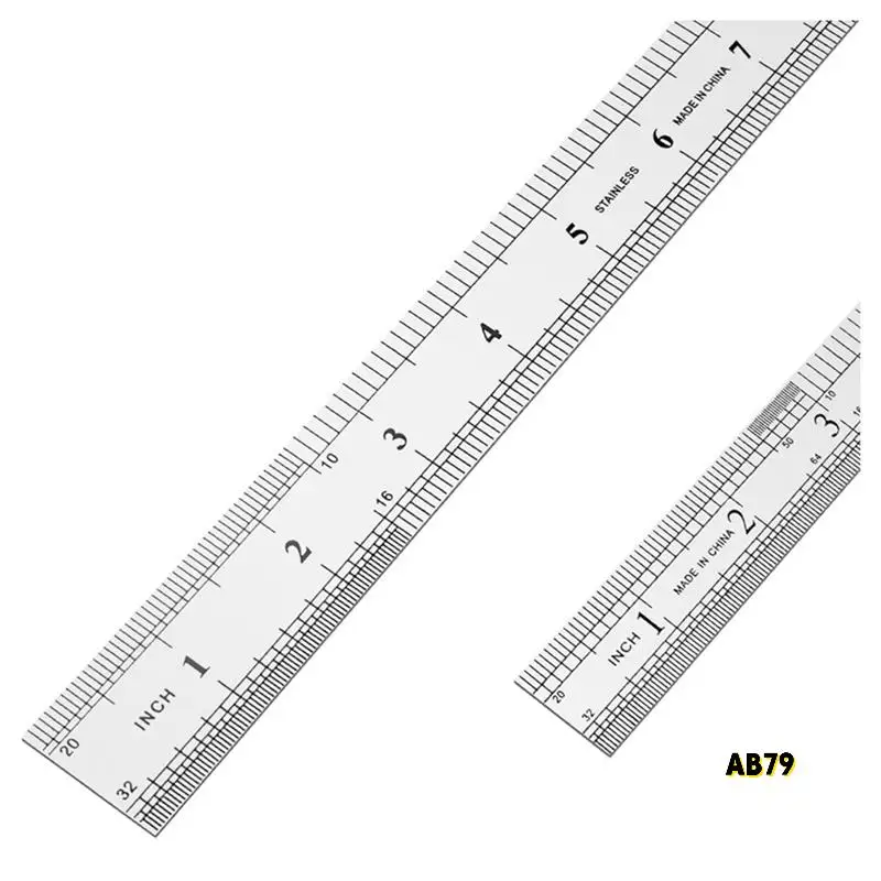 3X Stainless Steel Ruler 12 Inch + 6 Inch Metal Rulers