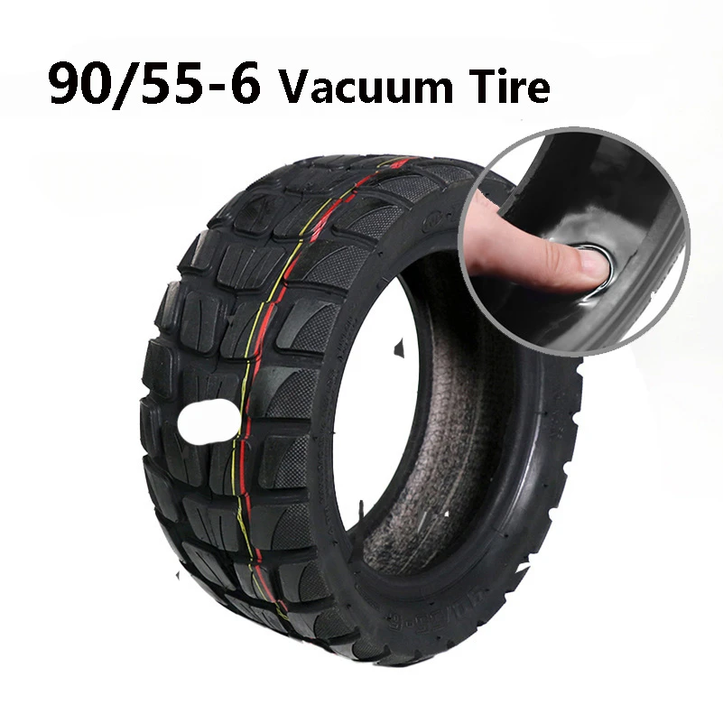 TUOVT Off-road Vacuum Tire 90/55-6 Inflatable Tubeless Tyre for foldable electric scooter