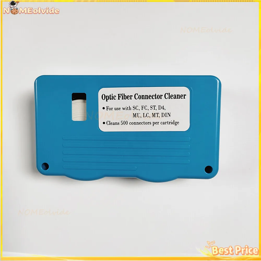 

Cassette Cleaning Box, Jumper Pigtail Optical Fiber End Interface Cleaner, 500 Times