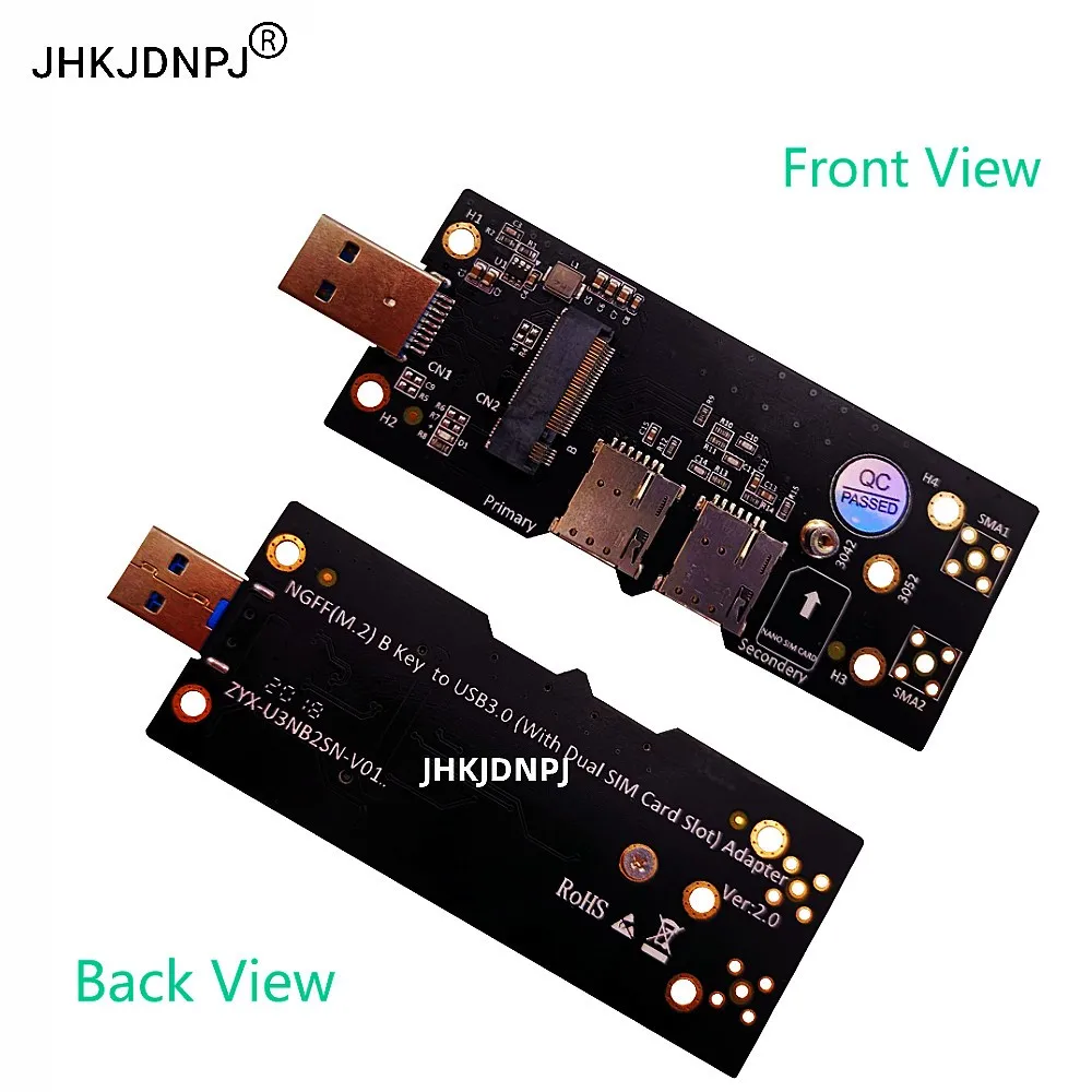 NGFF M.2 b-key  to USB 3.0 Adapter with Dual  NANO SIM card Slot for 3G/4G/5G Module