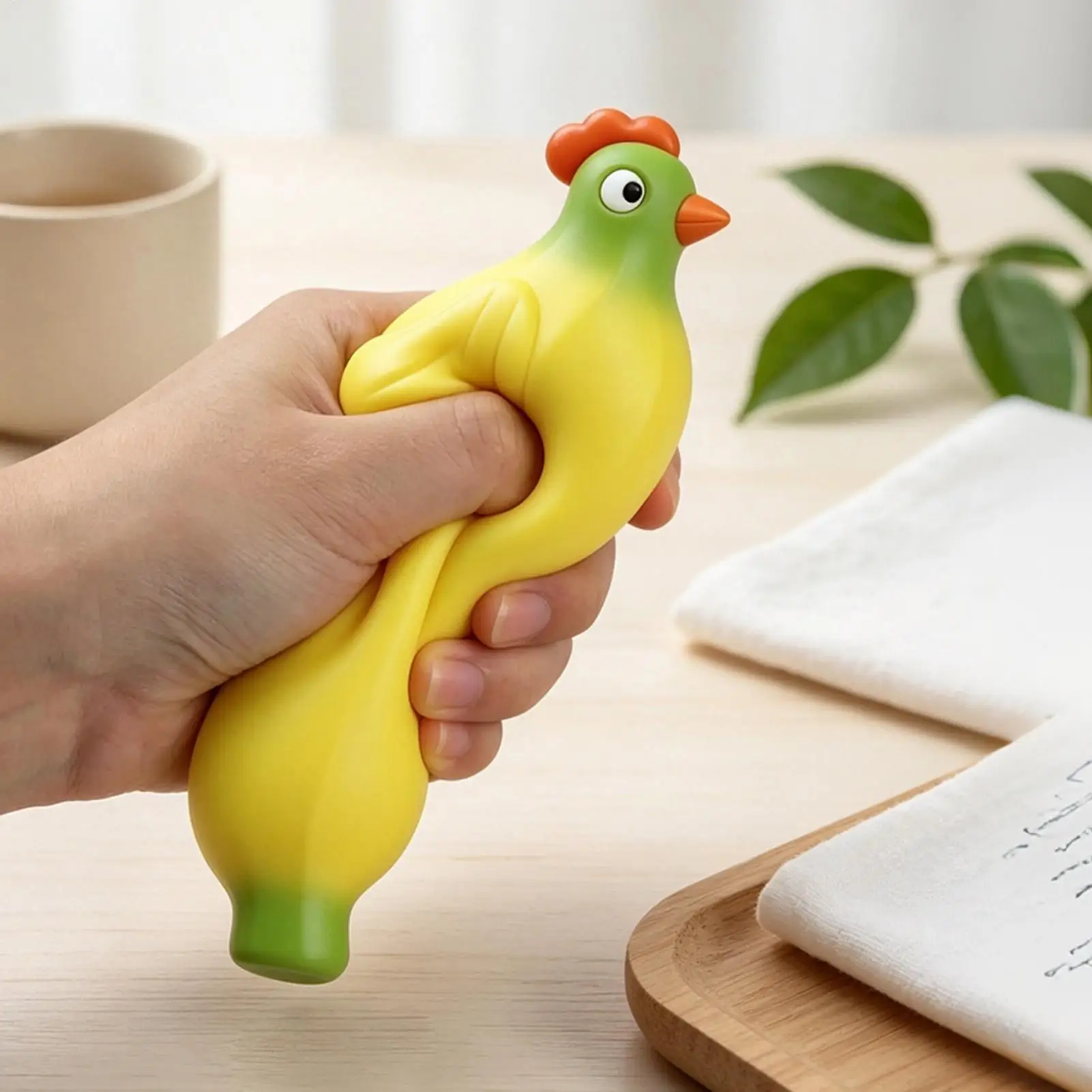 Hot Selling Banana Chicken SquishySoft Squeeze Toy Food Finger Fidget Stress Toy Stress Anxiety Relief Stress Sensory Gift