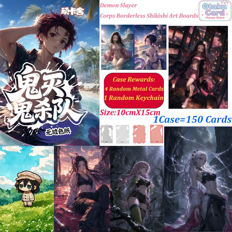 Demon Slayer Cards Kimetsu no Yaiba Full Complete Set Whole Box Collectible Trading Cards HD Borderless Shikishi Art Board