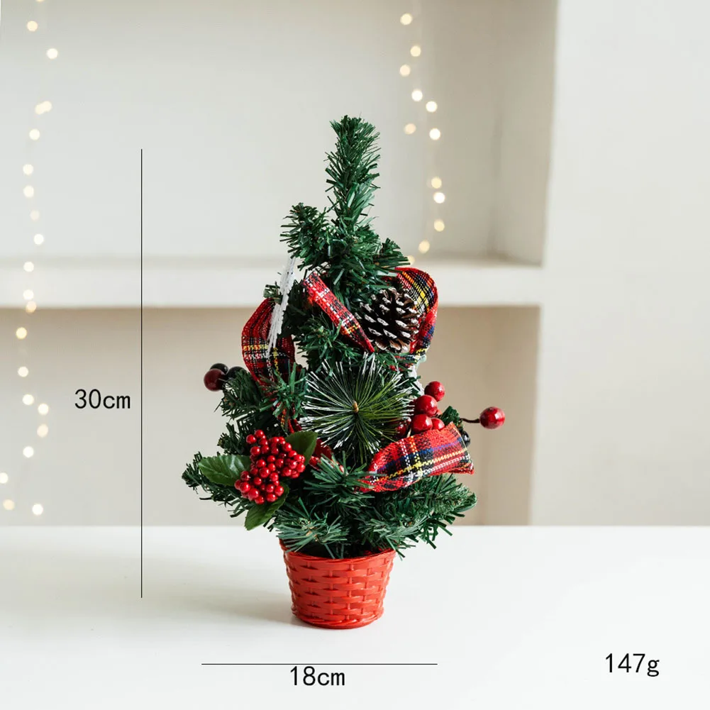 Festive Artificial Christmas Tree for Desktop Use Perfect for Creating a Joyful Atmosphere During Celebrations