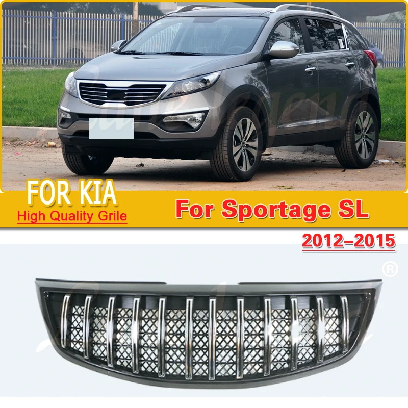 

For KIA Sportage R SL 2012-2015 Assembly Mesh Cover Protector Front Bumper Grille Centre Panel Styling Upper Racing Gril