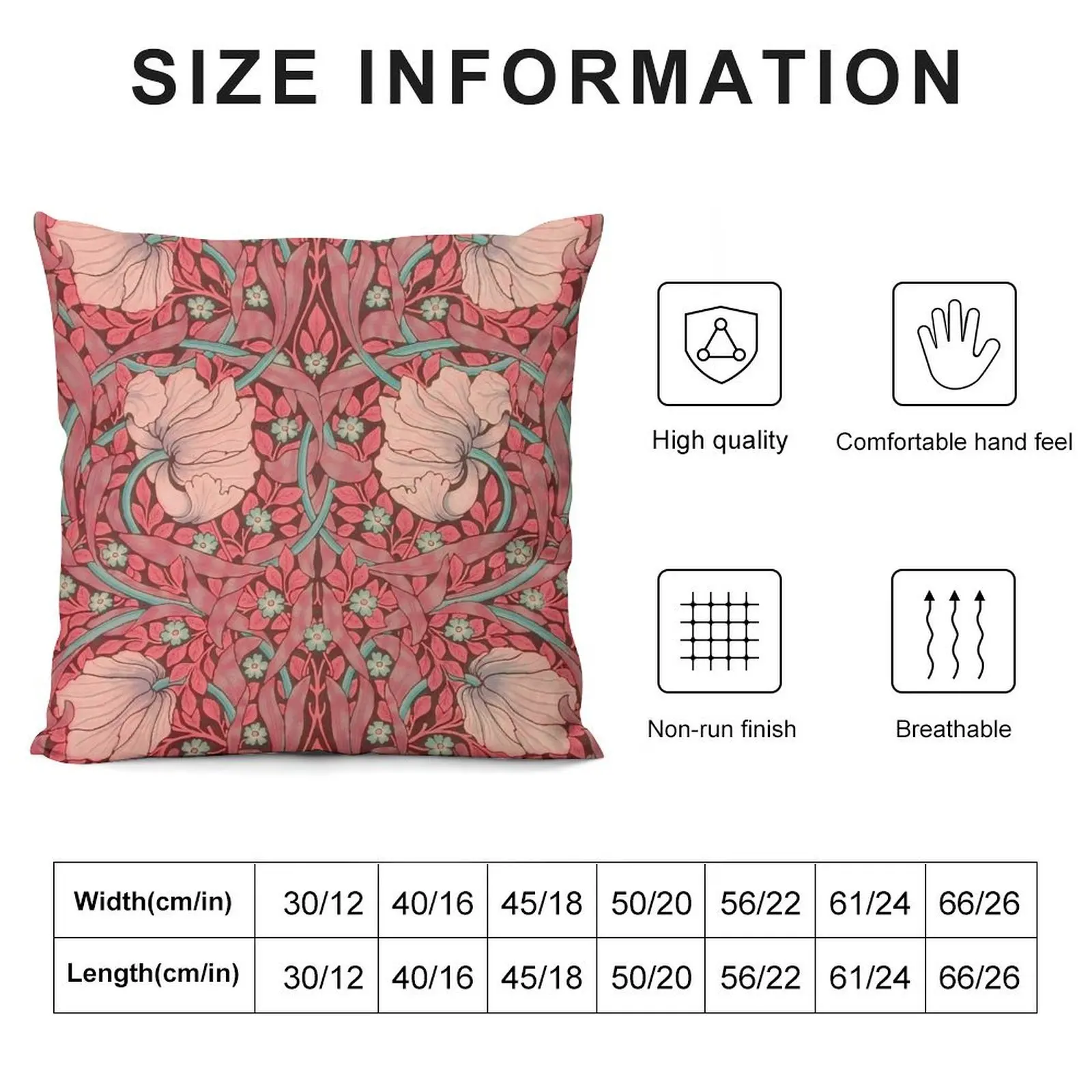 William Morris Pimpernel 5. Throw Pillow Rectangular Cushion Cover Cushions For Sofa autumn decoration pillow