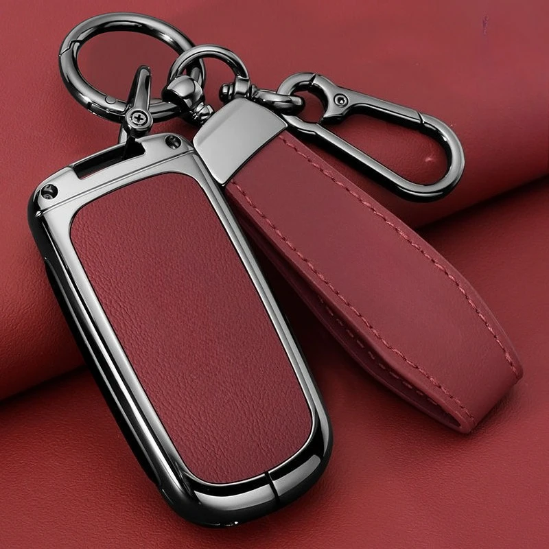 Premium Zinc Alloy Key Cover Case for Jeep Compass/Cherokee/Renegade/Grand Cherokee/Grand Commander - Protective Key Fob Shell