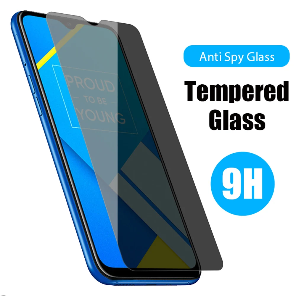 

9H противошпионская защита экрана на Realme 7 Pro 6 6S взрывозащищенное Закаленное стекло для Realme X2 Pro X7 X3 Защитная пленка для конфиденциальности на C3 Q2 Pro