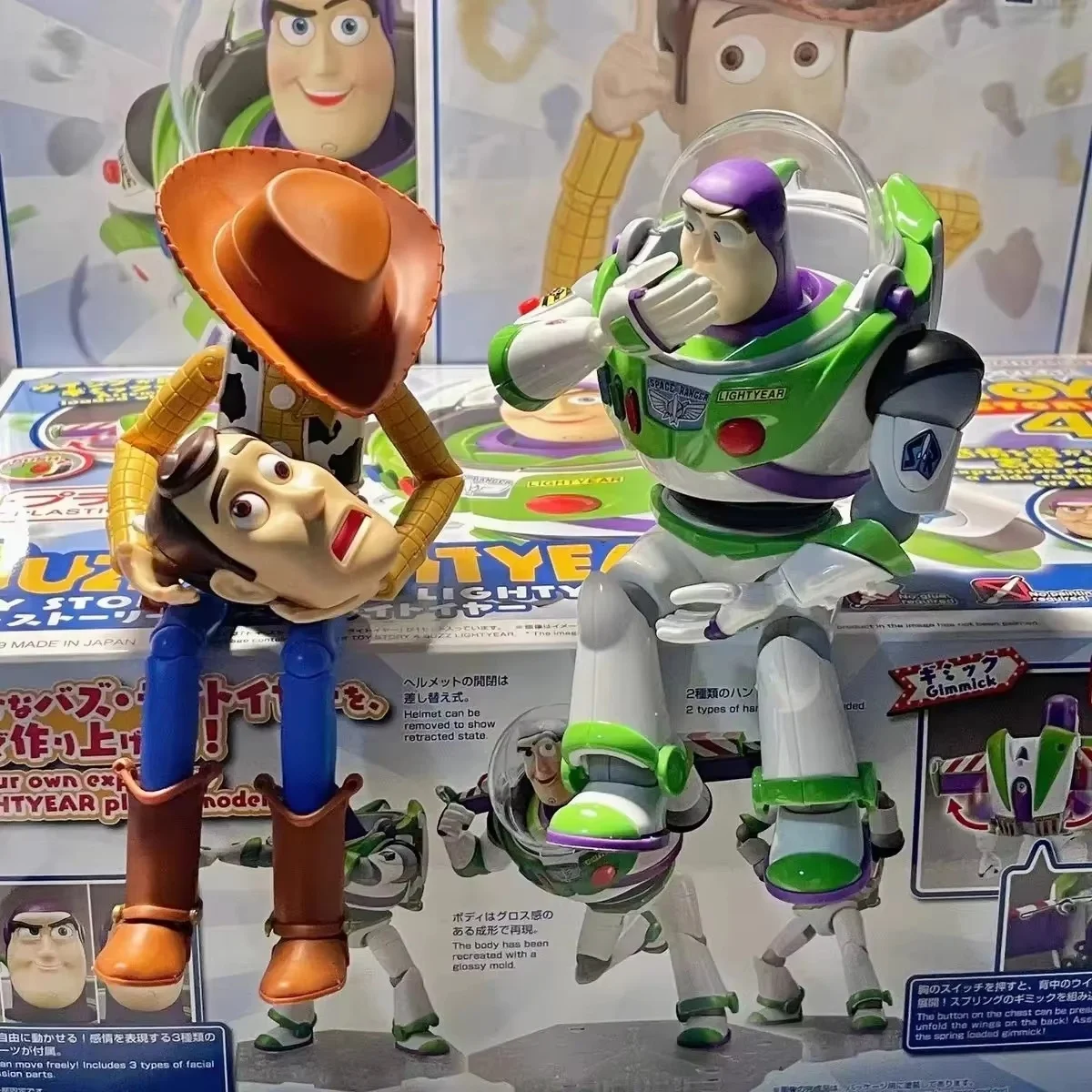 Hot Genuine Bandai Cinema-Rise Toy Story Buzz Lightyear Woody Action Figure Assembly Kit Figurine Model Toys Doll Kids Gifts