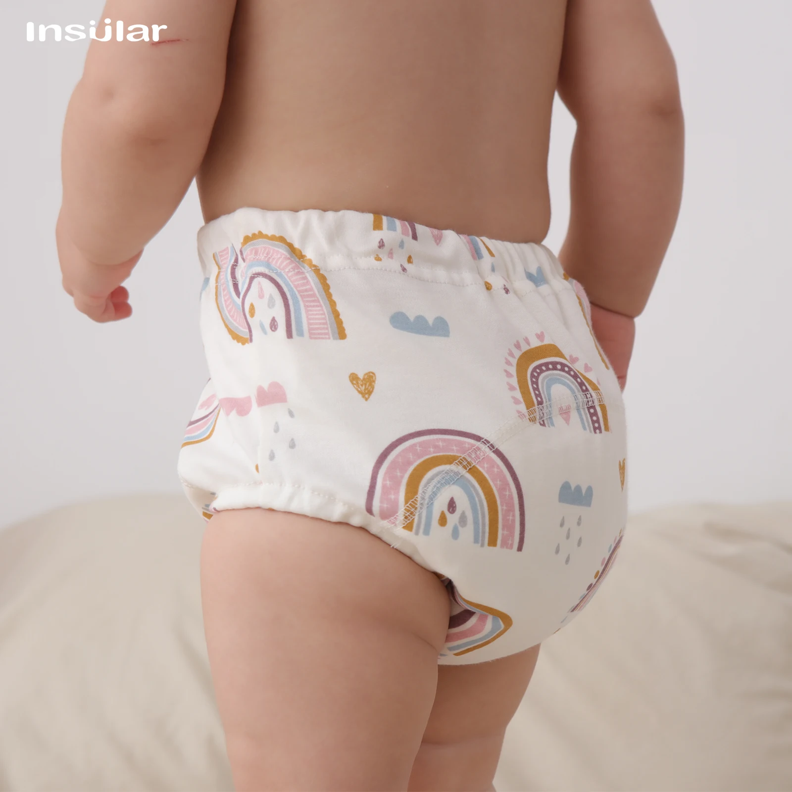 3pcs/Lot Baby Cotton Training Pants Panties 6 Layer Waterproof Cloth Diapers Reusable Toolder Nappies Diaper Baby Underwear