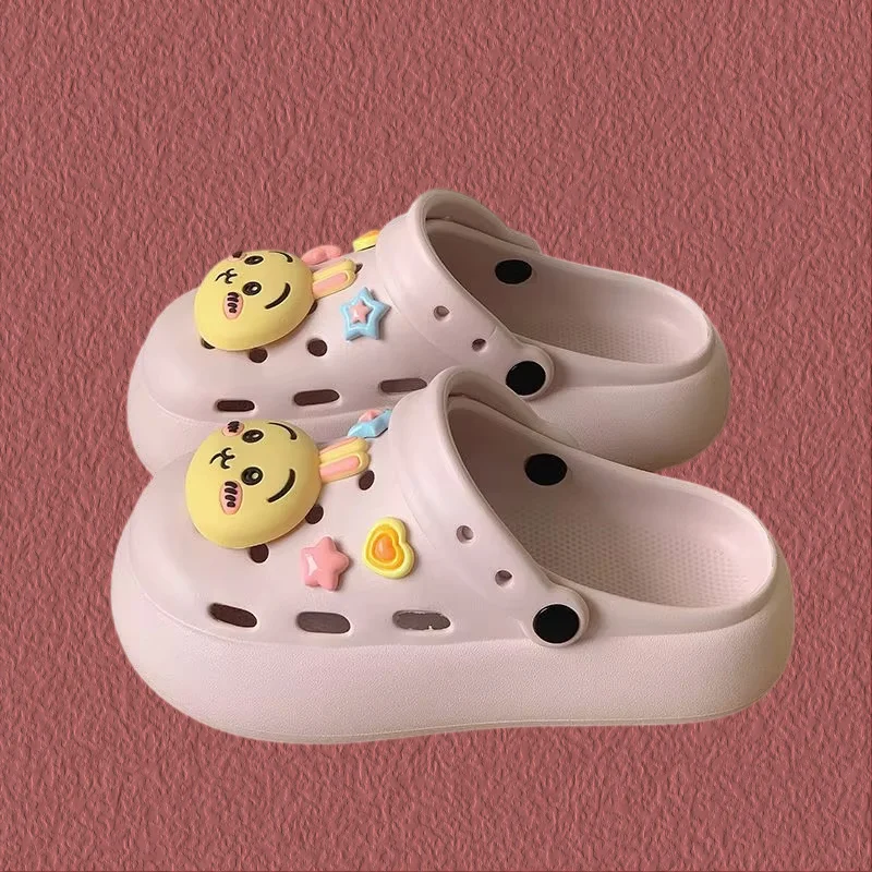 Genuine Licensed by Chiikawa - Cartoon Chiikawa DIY Clogs, Summer Outdoor Wear Non-Slip Thick Sole Closed Toe Beach Sandals