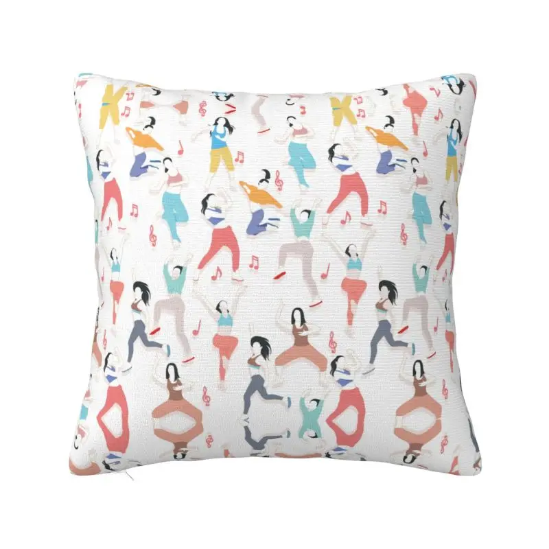 Custom Zumbas Dancing Pattern Pillow Case 40x40cm Nordic Cushion Cover Square Pillowcase