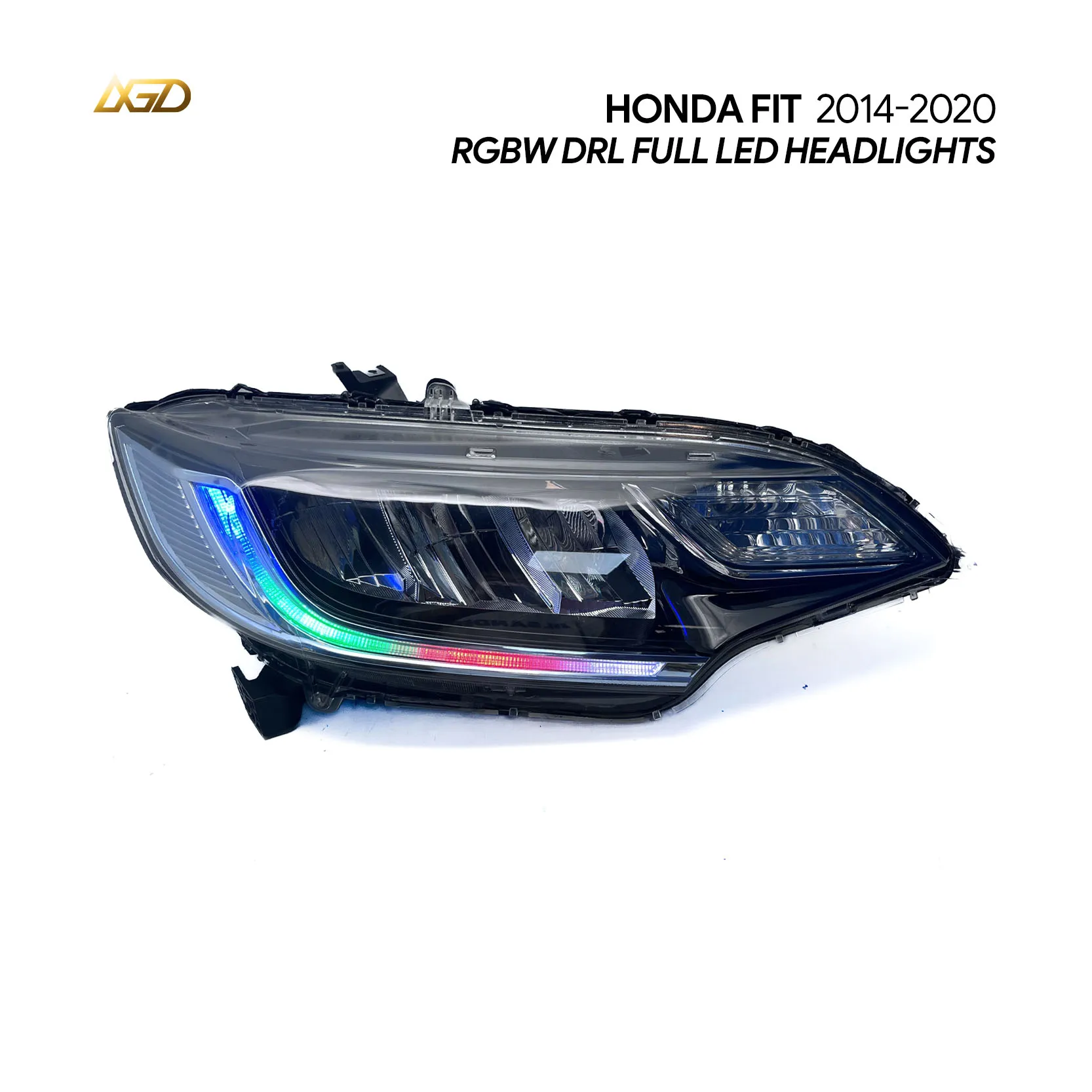 

Full Led Headlights Assembly For 2013-2000 Honda Jazz/Fit GR9 With App Control Modified Motion RGBW DRL Startup Animation
