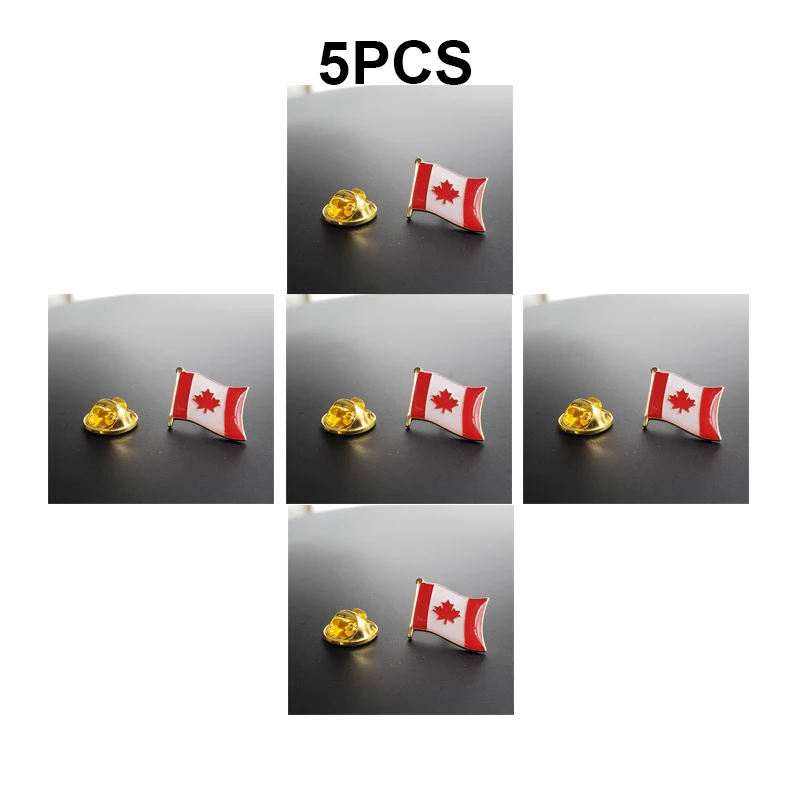 1-100pcs Canada Flag Lapel Pin Flag badge Brooch Pins Badges