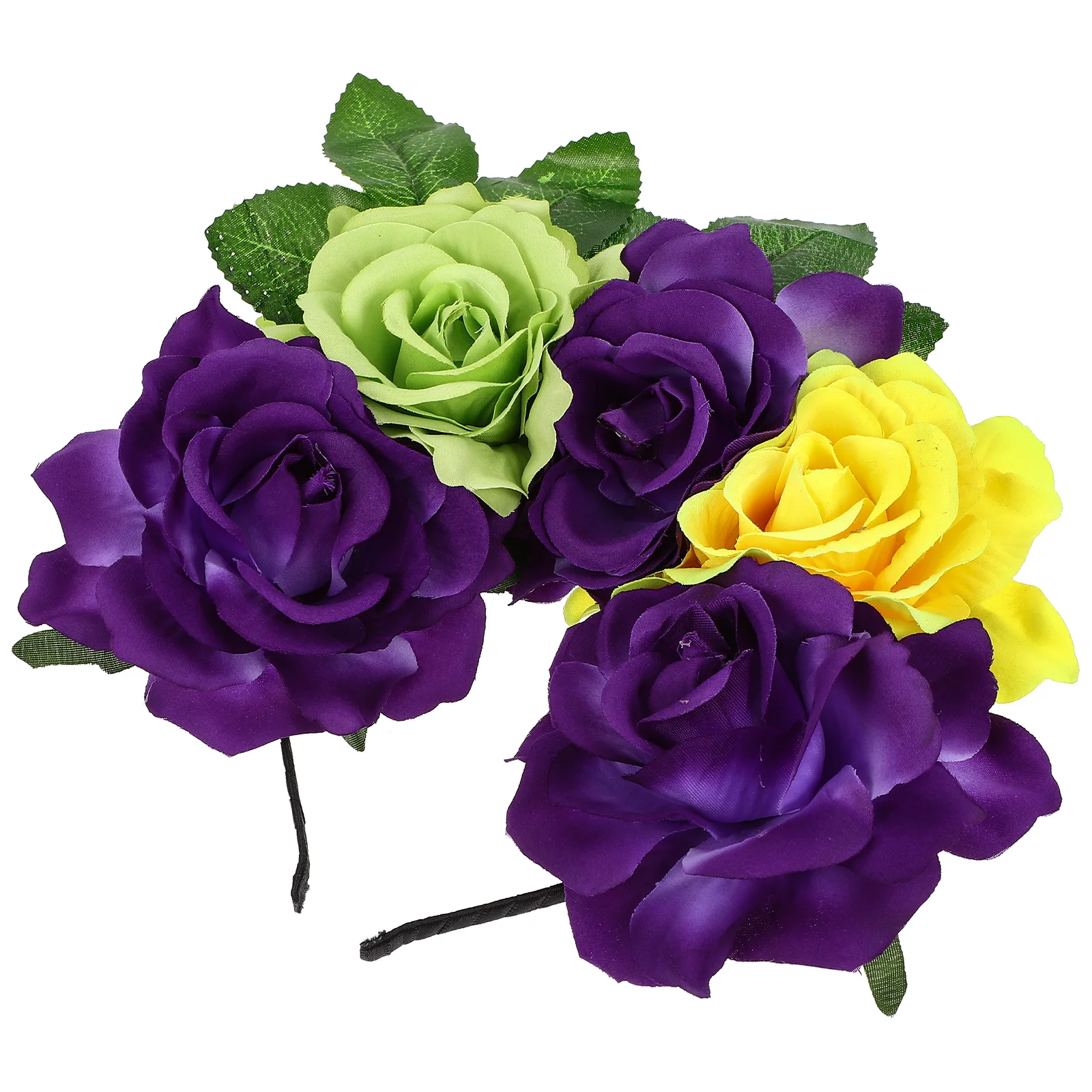 

Floral Headband Women Bride Flower Hair Accessories Wedding Bridal Headwear Rose Design Party Hairband Cosplay Costumes