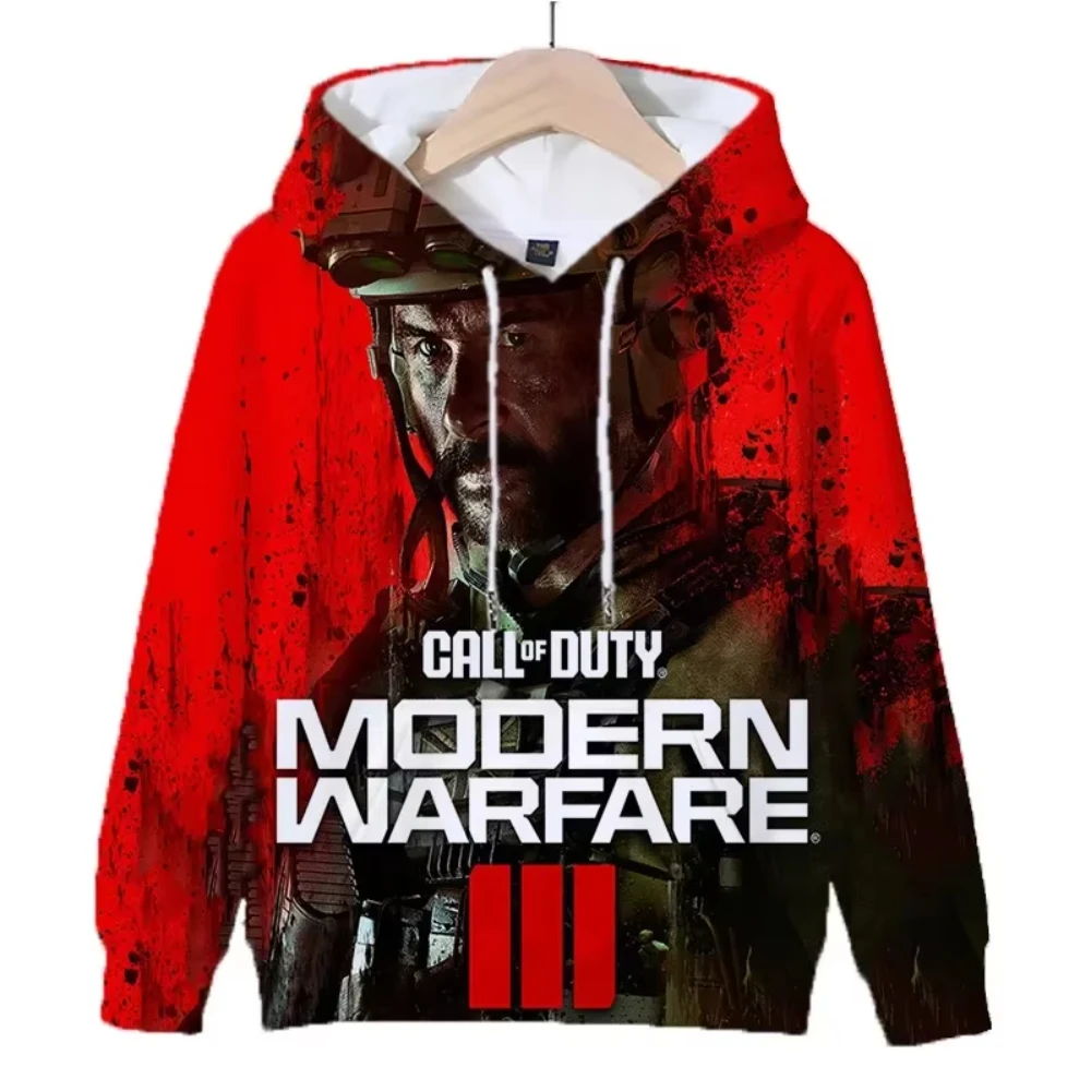 New Game Call of Duty 3D Printed Men\'s Hoodie Harajuku Long Sleeves Oversized Outdoor Pullover Sweatshirt Kids Unisex Clothing