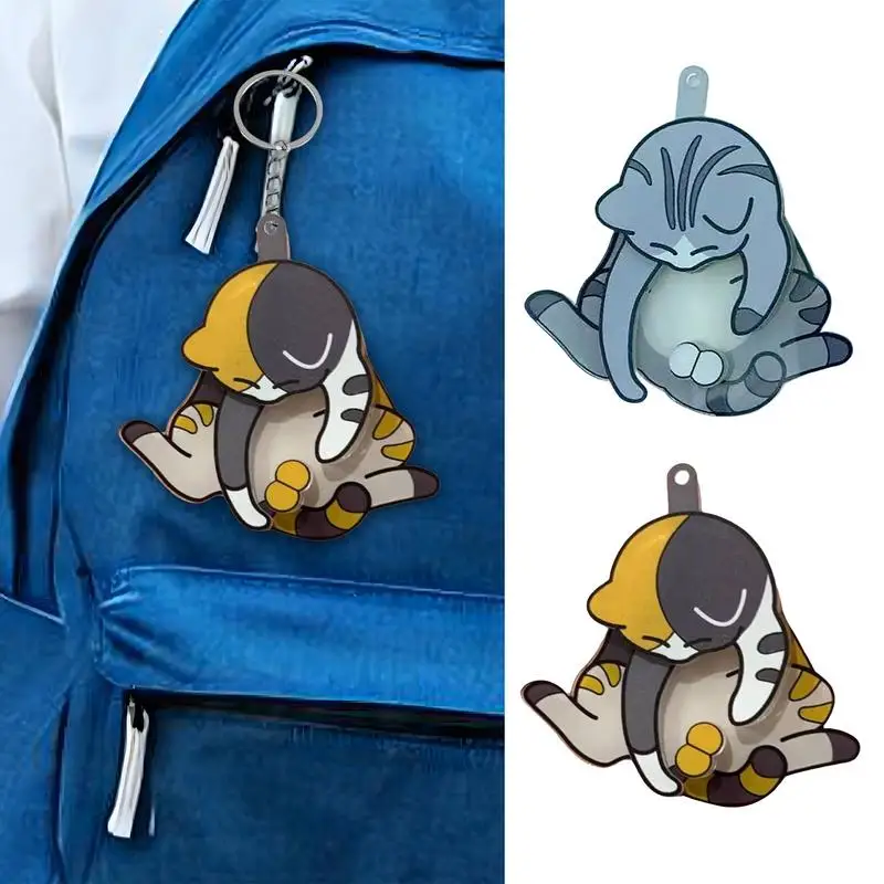 Cute Cat Keychain Cat Lovers Funny Kitten Key Charm Multifunctional Cartoon Cool Backpack Keychain Party Favors for Shopping