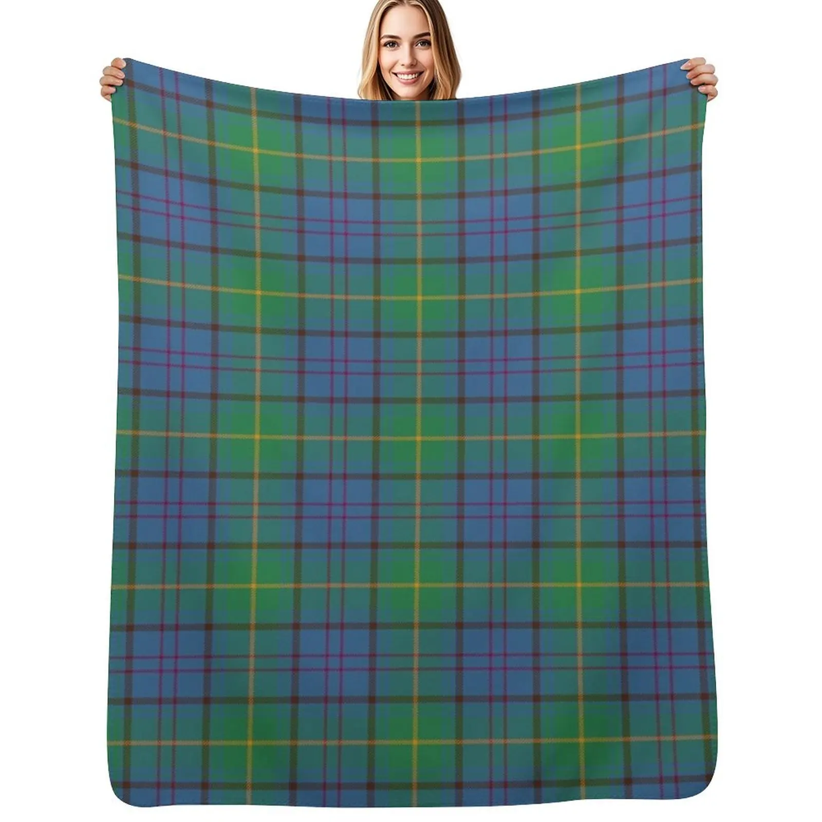 

County Donegal Irish Tartan Throw Blanket Anti Shedding Soft Fuzzy Blanket for Home