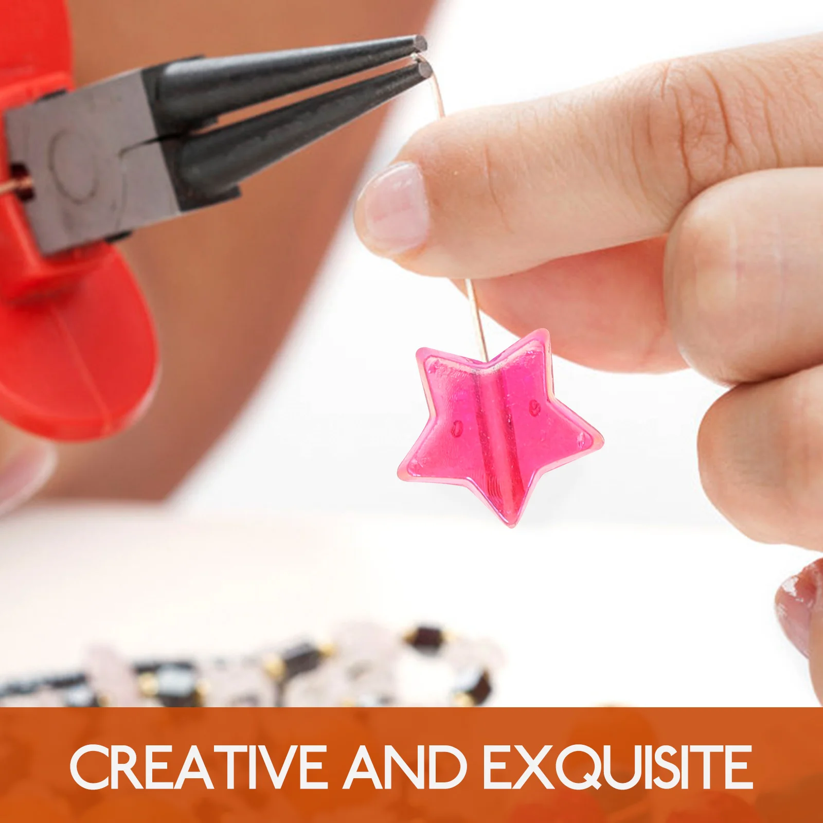 

500Pcs Acrylic Star Heart Beads for Jewelry Making DIY Spacer Beads Necklace Bracelet Craft Supplies Bulk Jewelry Spacer Bead