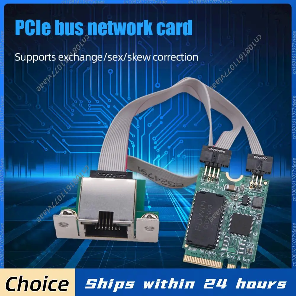 M.2 Gigabit Ethernet Network Card 2.5G/1000/100Mbps M2 RJ45 Lan Adapter RTL8125BG Chip PCIE Bus Network Card Mini PCIE