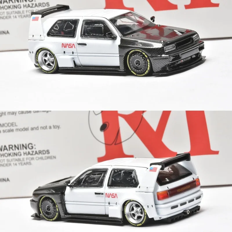 Model Rhino 1/64 Golf 3 X F40 LM „NASA” Zabawka ze stopu Pojazd silnikowy Odlewany metalowy model