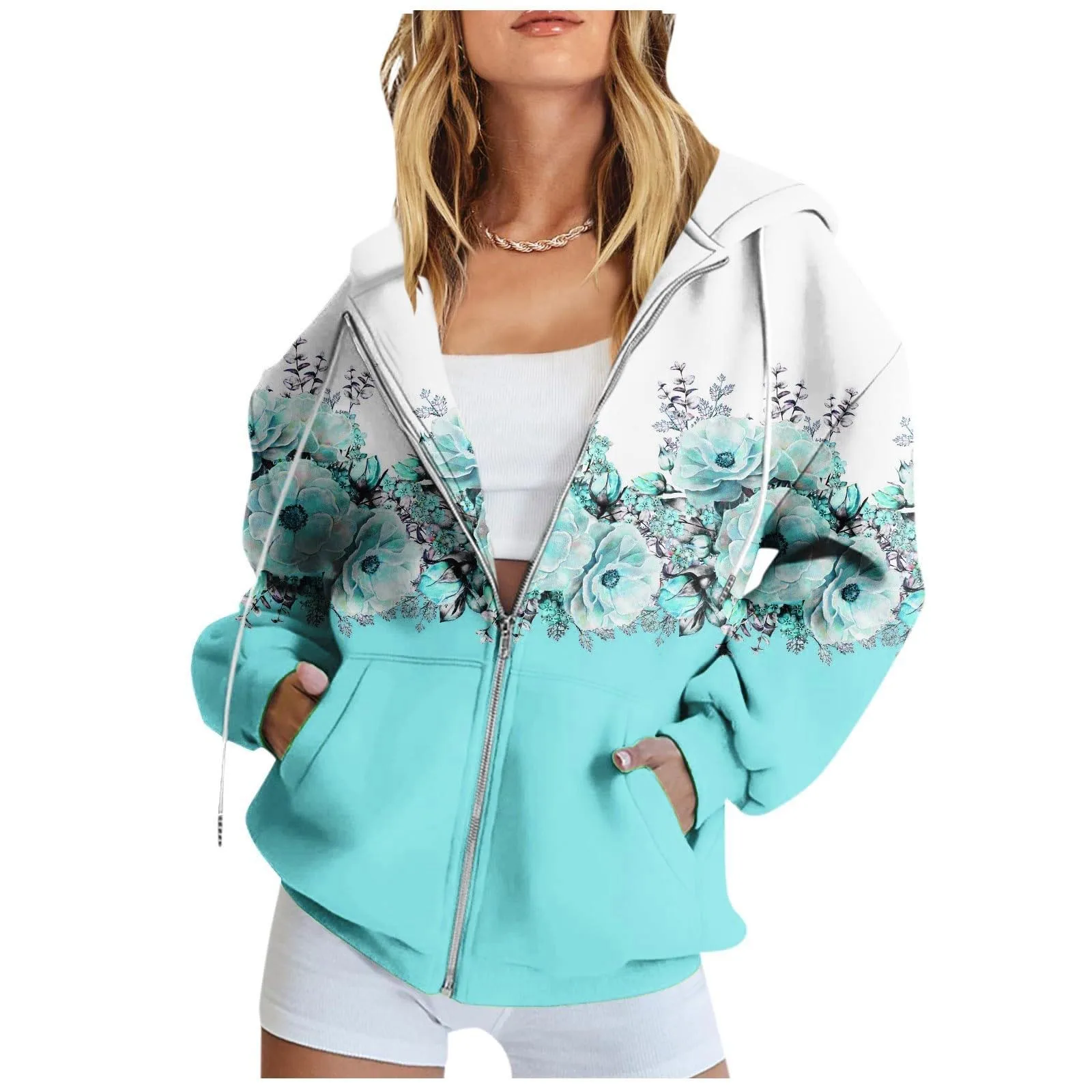 Womens Fall Fashion Women\'s Long Sleeve Floral Print Sweatshirt Long Sleeve Women\'s Sweatshirts Hoodies Sweatshirt Dress Women