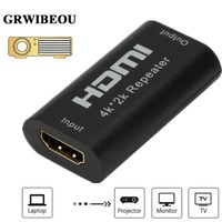 GRWIBEOU Mini 4K x 2K HDMI Extender Repeater Up to 40M V1.4 3D 1080P HD Adapter Signal Amplifier Booster Over Signal HD TV DVD