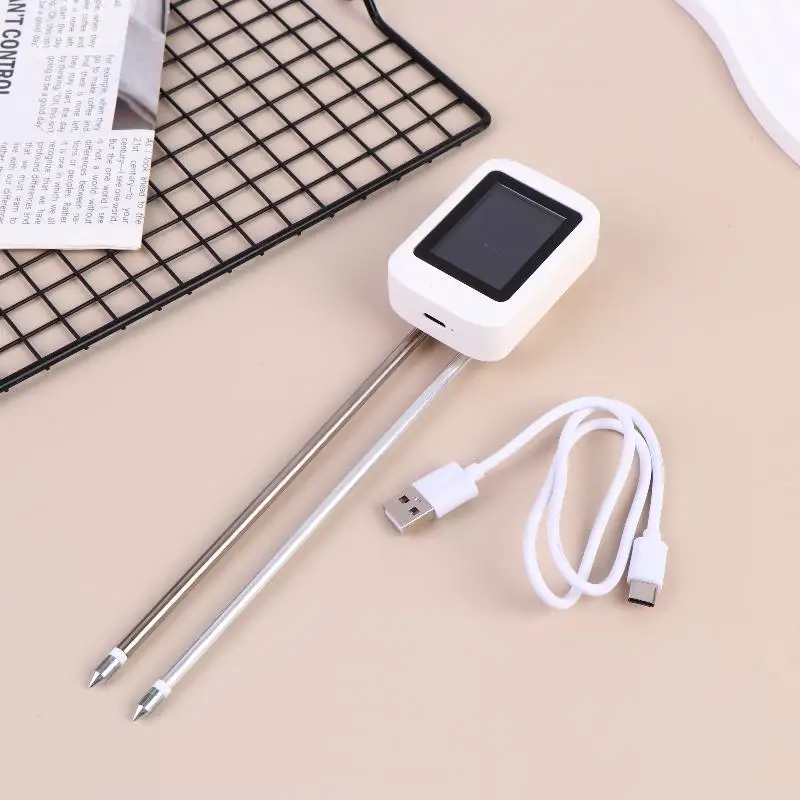 

6-in-1 Soil Test Kit Rechargeable Digital PH Meter/Temperature/Sunlight/Fertility/Environmental And Soil Moisture Meter