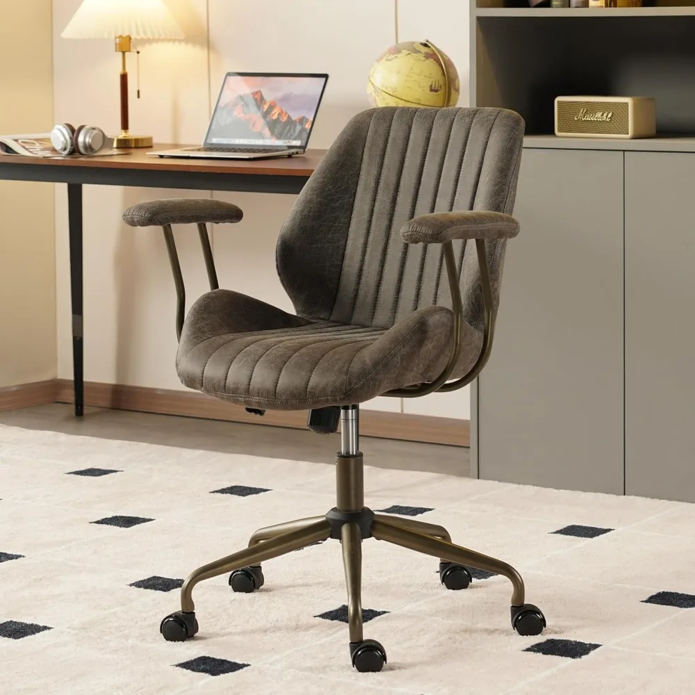 

Home Office Desk Chair High Back Office Rubber Casters Ergonomic Computer Chairs with Lumbar Support Adjustable Height Rolling S