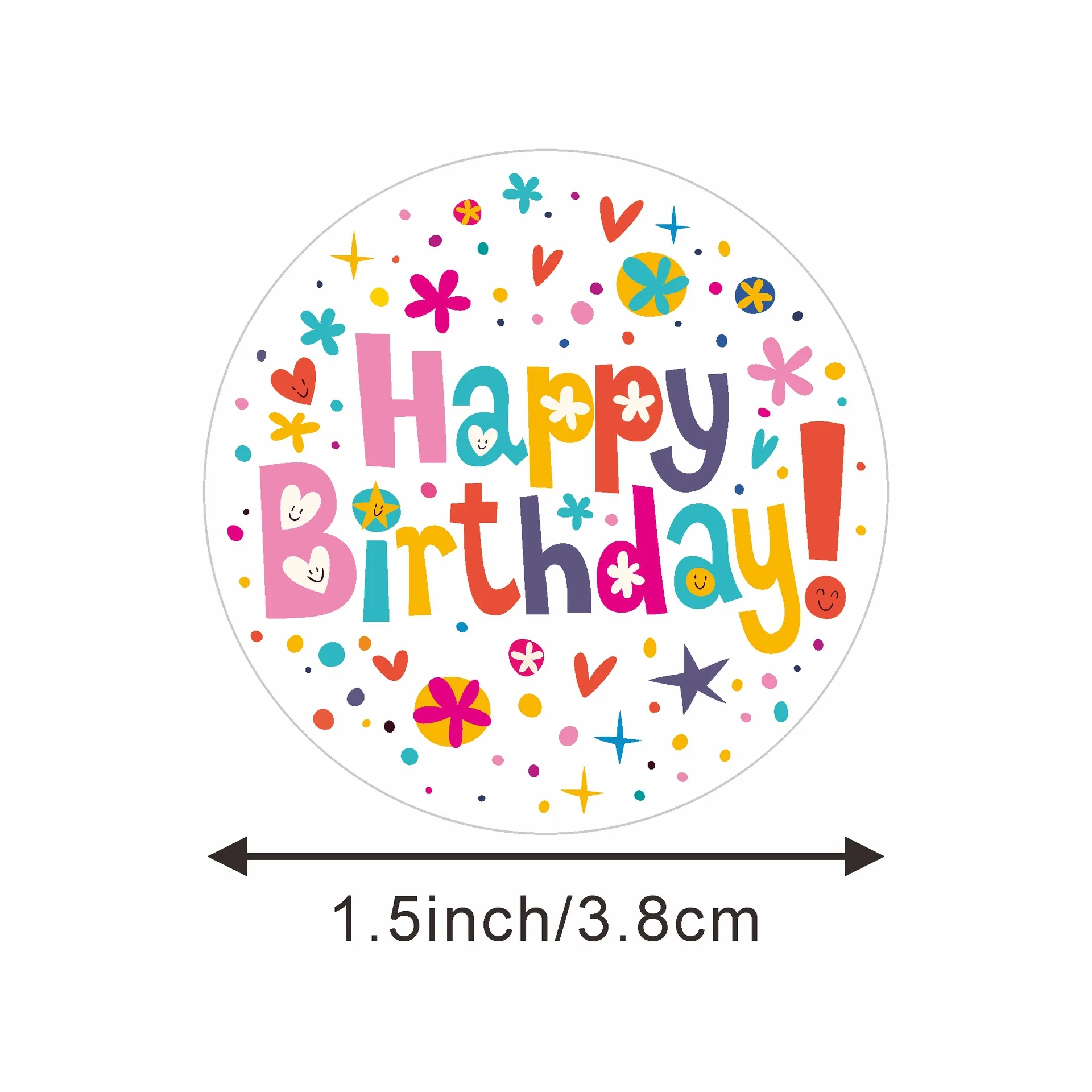 10 Sheet 60pcs Colorful Happy birthday Sticker Adhensve Label Baking Sealing Label Kids Gift a Kindergarten Paper Sticker