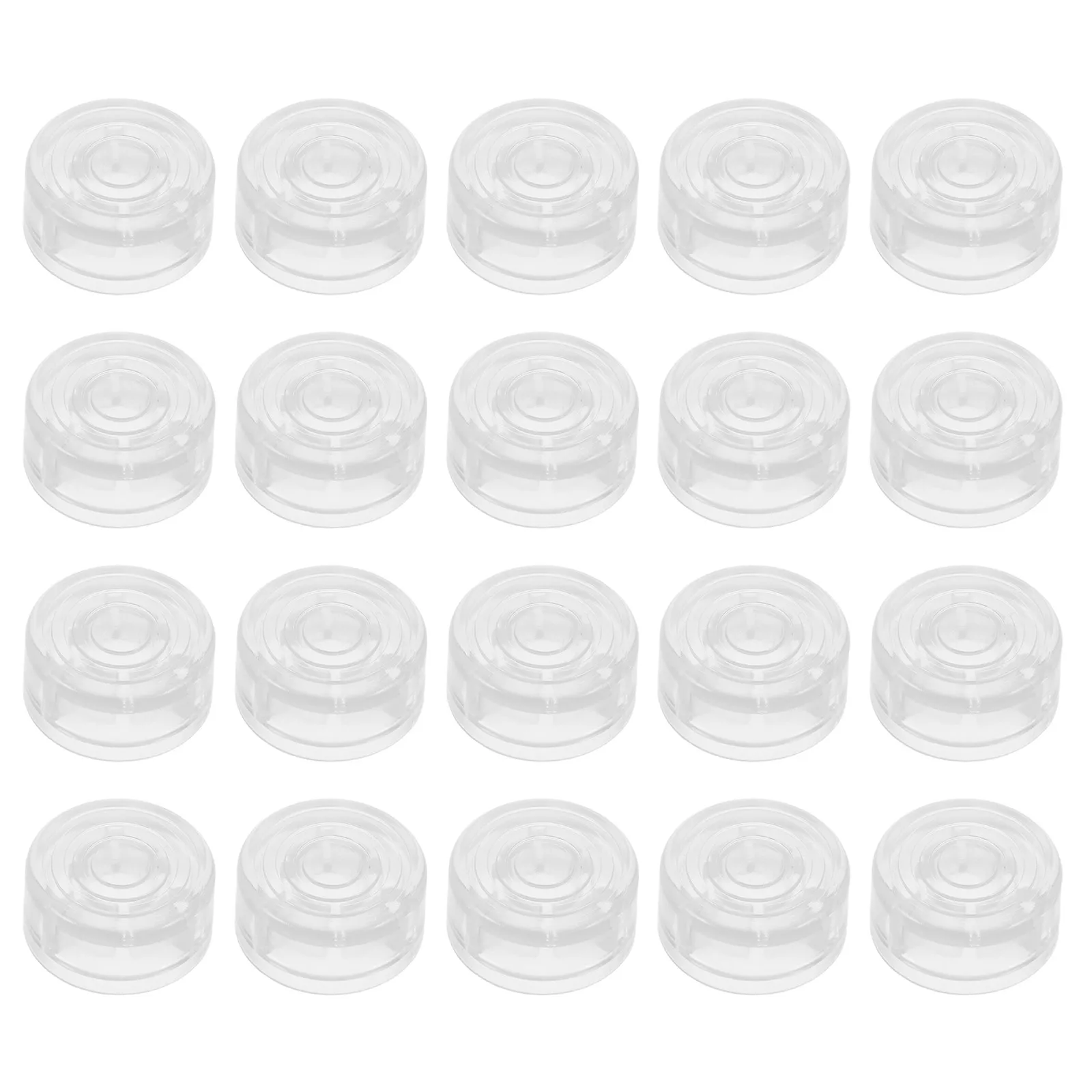 

20 Pcs Effect Pedal Caps Transparent Guitar Footswitch Covers Durable Plastic Compatible With Various Pedals Lightweight