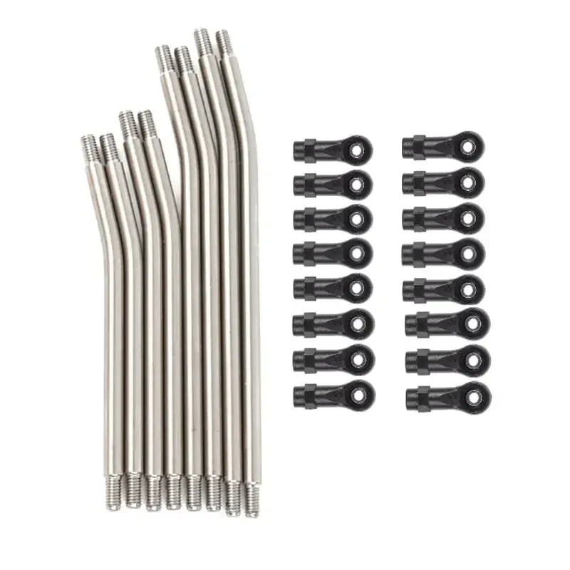 10Pcs/Set Metal Link Set Plastic Rod End for 1/10 RC Crawler Car Axial SCX10 II 90046