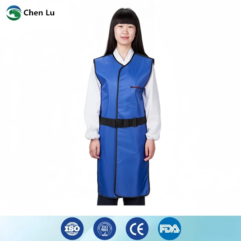 Echte x-ray schützende 0,35/0,5 mmpb doppelseitige lange Bleiweste Krankenhaus/Fabrik radiologische Schutzbleibekleidung