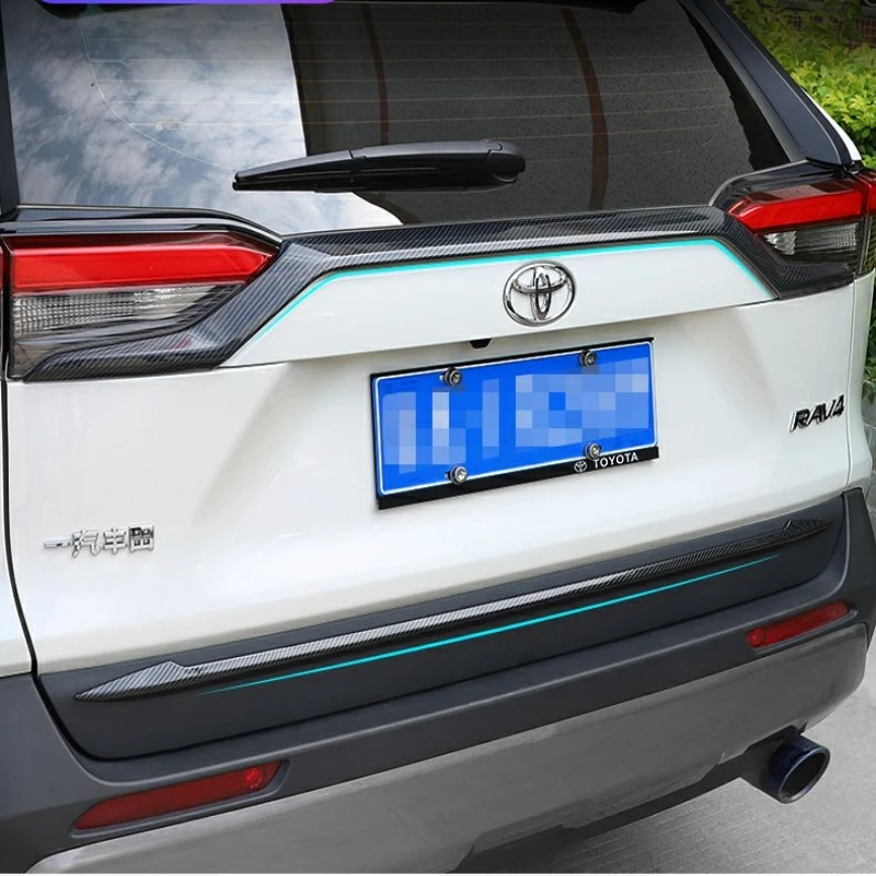 Accessories For Toyota RAV4 RAV 4 2019 2020 -2023 ABS Chrome Rear Trunk Tail Gate Door Cover Molding Strip Bezel Trim Styling