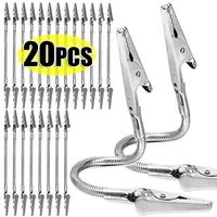 1/20Pcs Multifunction Alligator Clips Double Heads Flexible Hose DIY Memo Card Photo Picture Note Holder Office Accessories 18cm