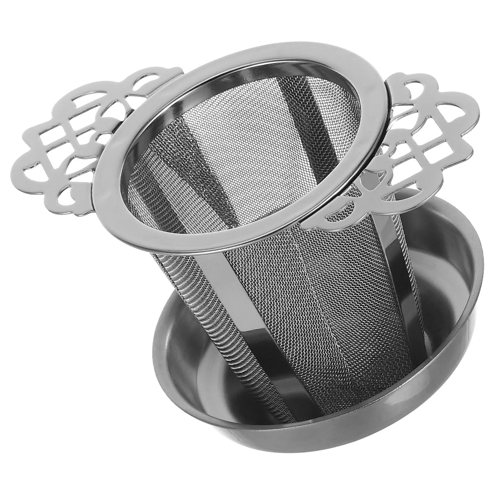 1Set Stainless Steel Tea Infuser Bowl with Fine Mesh Filter for Loose Leaf Tea Elegant Handle Design Versatile Cup Teapot Use
