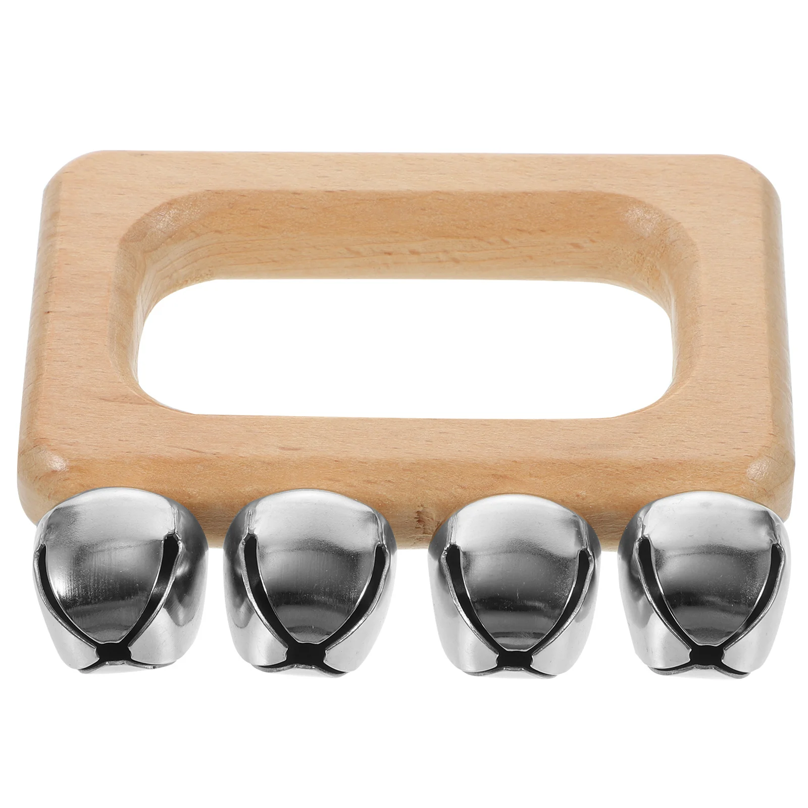 

1pcs For Toddler Baby Musical Instruments Shaking Bell With Wooden Handle Kids Music Children Dance Prop Durable Glossy Safe