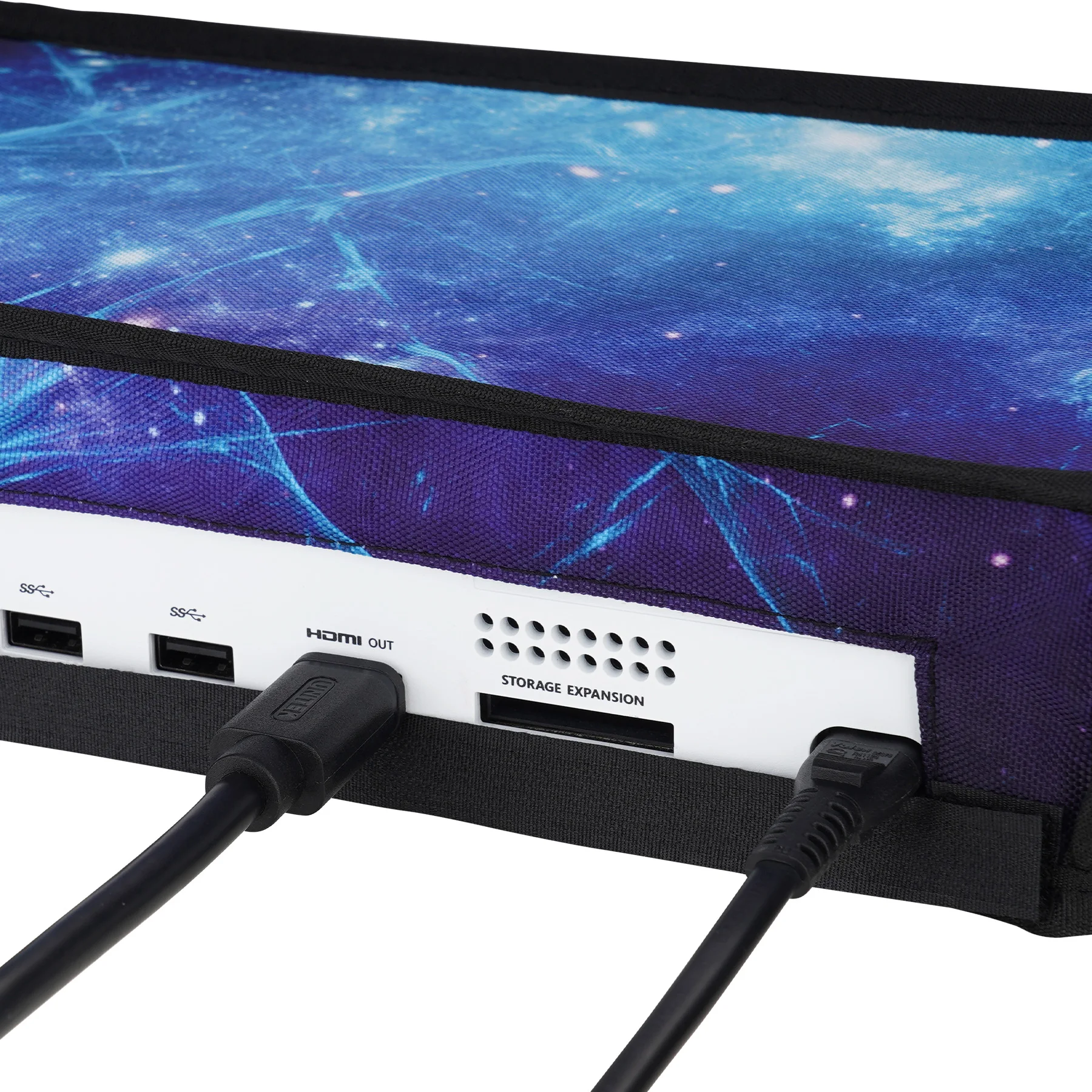 PlayVital 소프트 나일론 더스트 커버, 안감 먼지 가드, 스크래치 방지, 방수 커버 슬리브, Xbox 시리즈 S 콘솔용, 파란색 성운