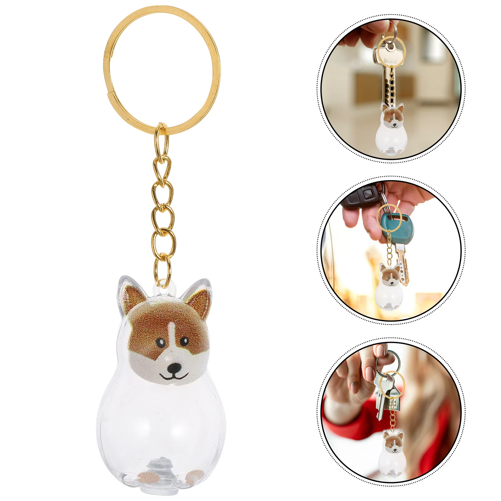 

4Pcs Pet Hair Memorial Keepsake Box Transparent Portable Dog Hair Storage Keychain Bag Hanging Decor Dog Keepsake Memorial