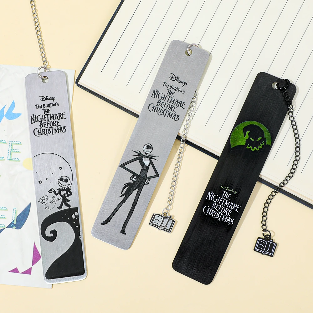 

The Nightmare Before Christmas Metal bookmarks, reading accessories for book lovers, stationery for learning, bookmark gifts