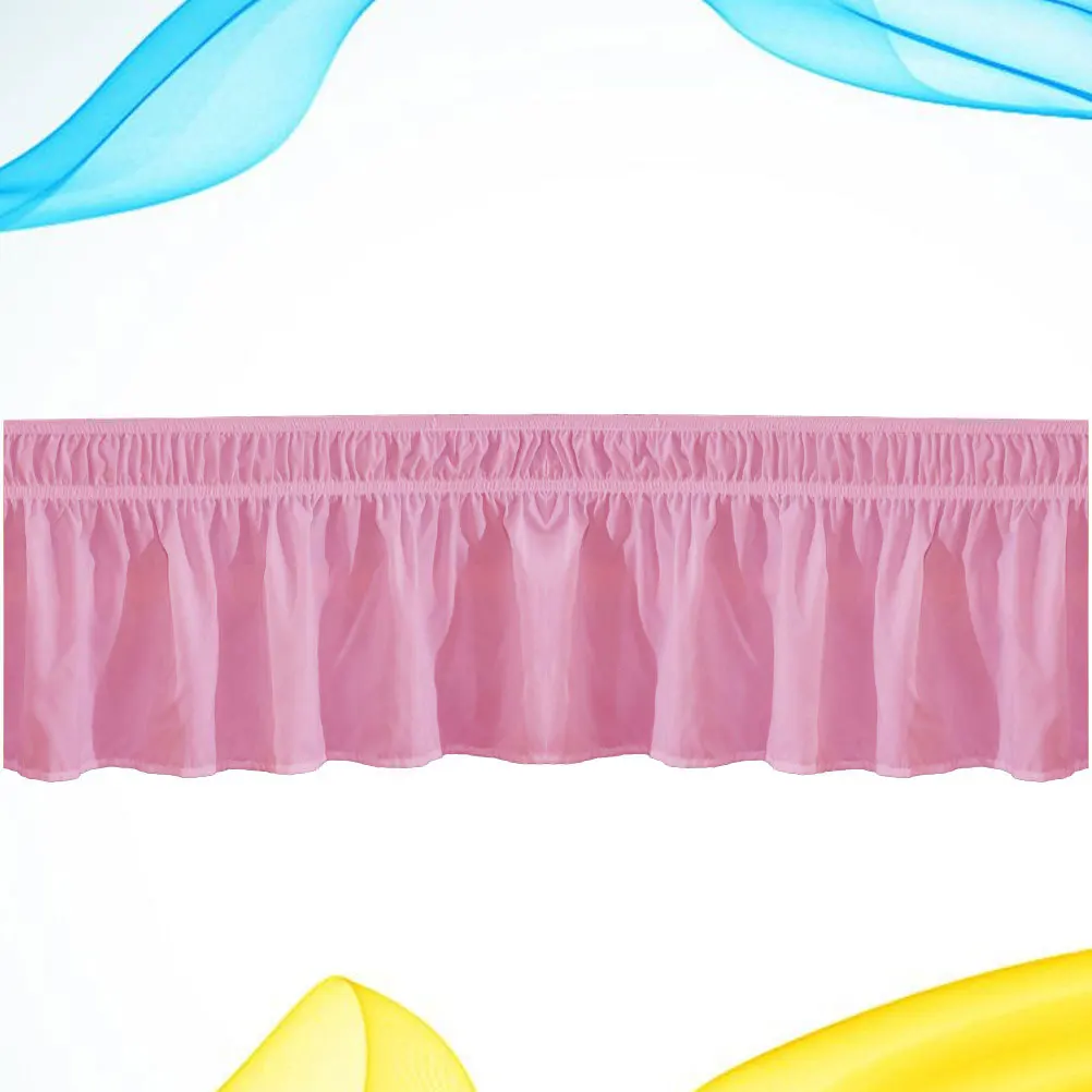 Solid Color Elastic Ruffled Bedding Waterproof Dustproof Full Coverage Bed Sheet For Master Bedroom Pink