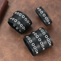 New Men's and Women's Leather Bracelets Hip Hop Rock Chain Multi Layer Bracelet Fashion Retro Gothic Jewelry Dancer Accessories
