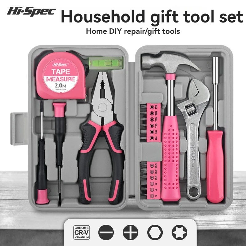 Home Gift Tool Set Wire Cutters Straight Cross Screwdriver Measuring Tape Wrench Repair Tool Set