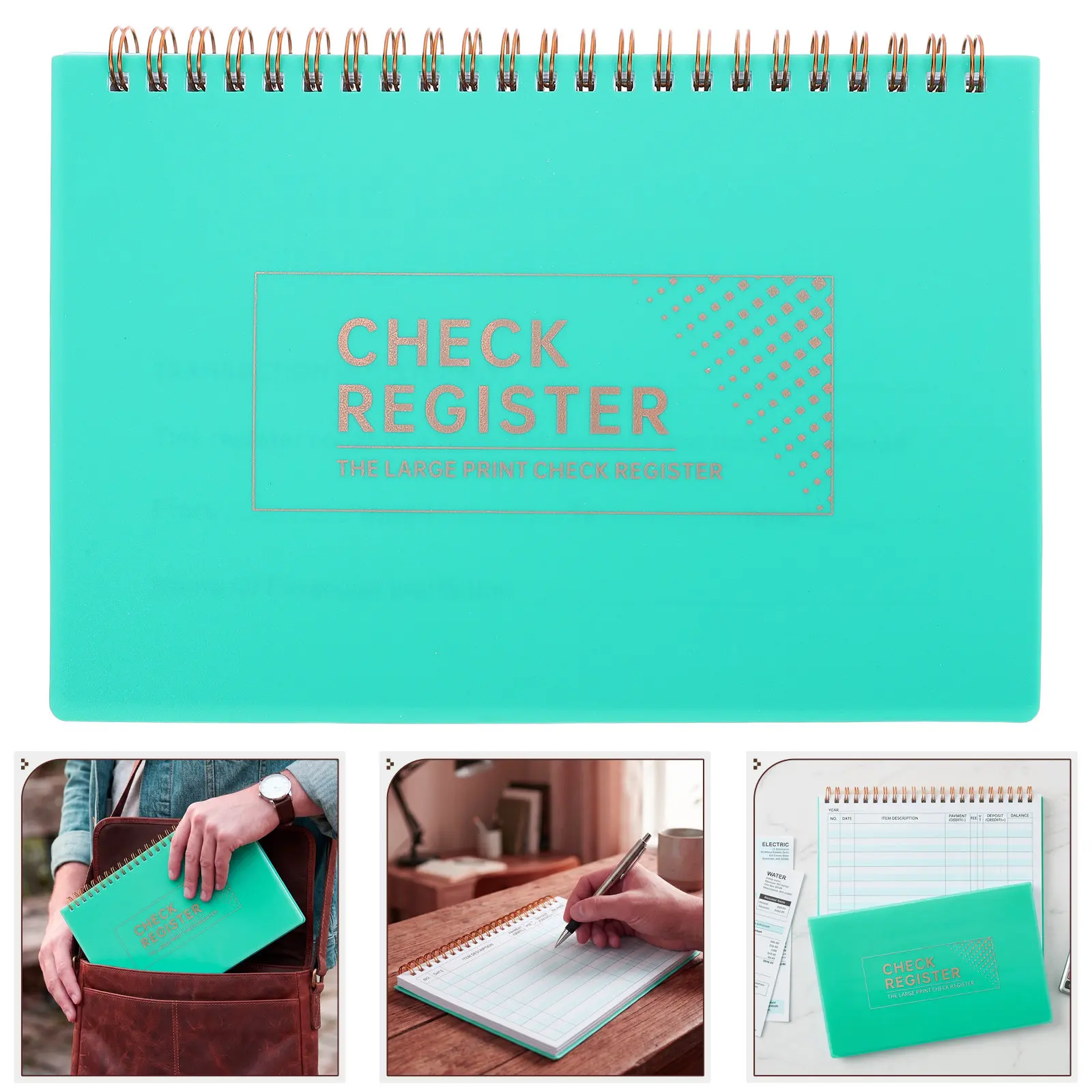 

Professional Personal Check Recording Book 96 Pages Duplicate Copy Pages Ideal for Manual Check Tracking and Household Finance
