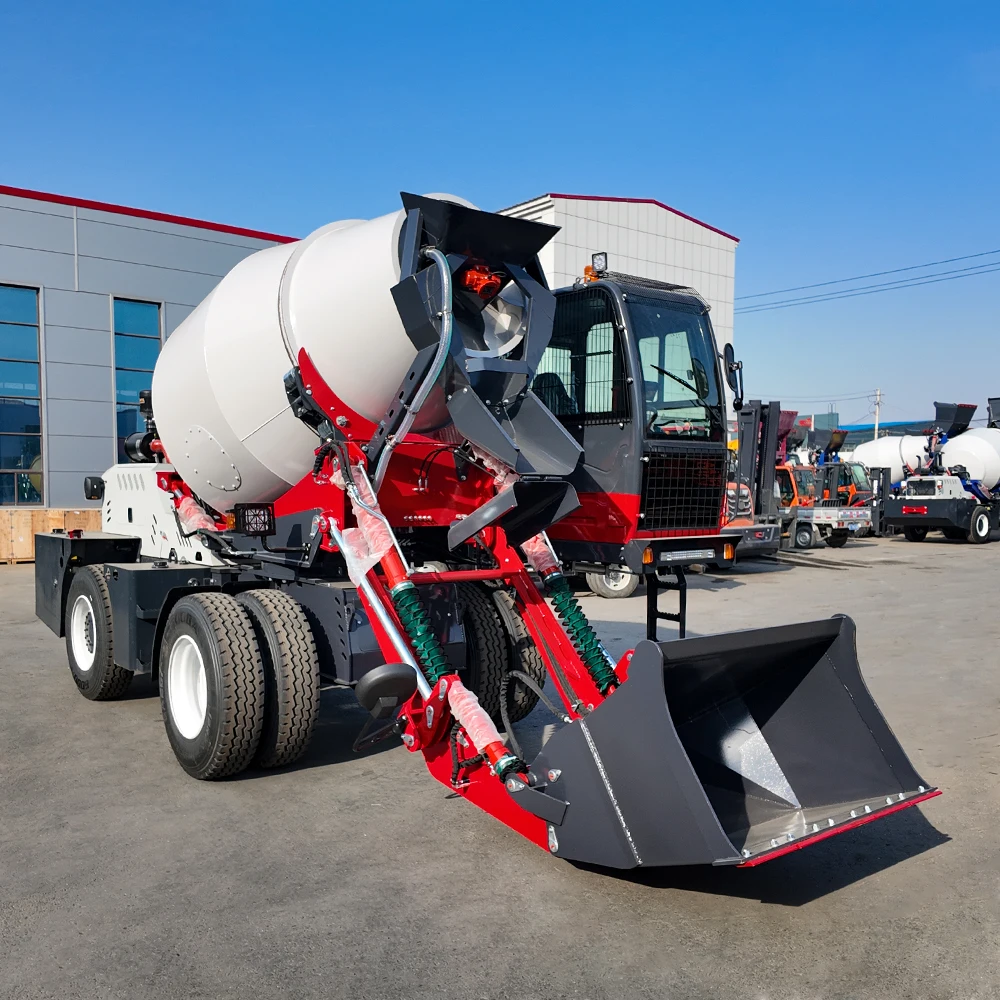 Customized High Efficiency 3.5m³ Self-Loading Concrete Mixer Truck 4-in-1 Multifunctional Mobile Cement Mixer For Sale