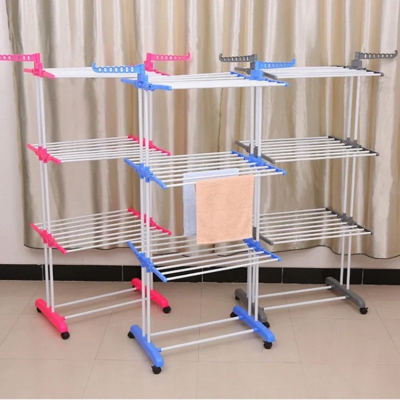 Foldable Drying Rack for Large Clothes, Stainless Steel, Foldable Base, Laundry Dryer, 67.7 in