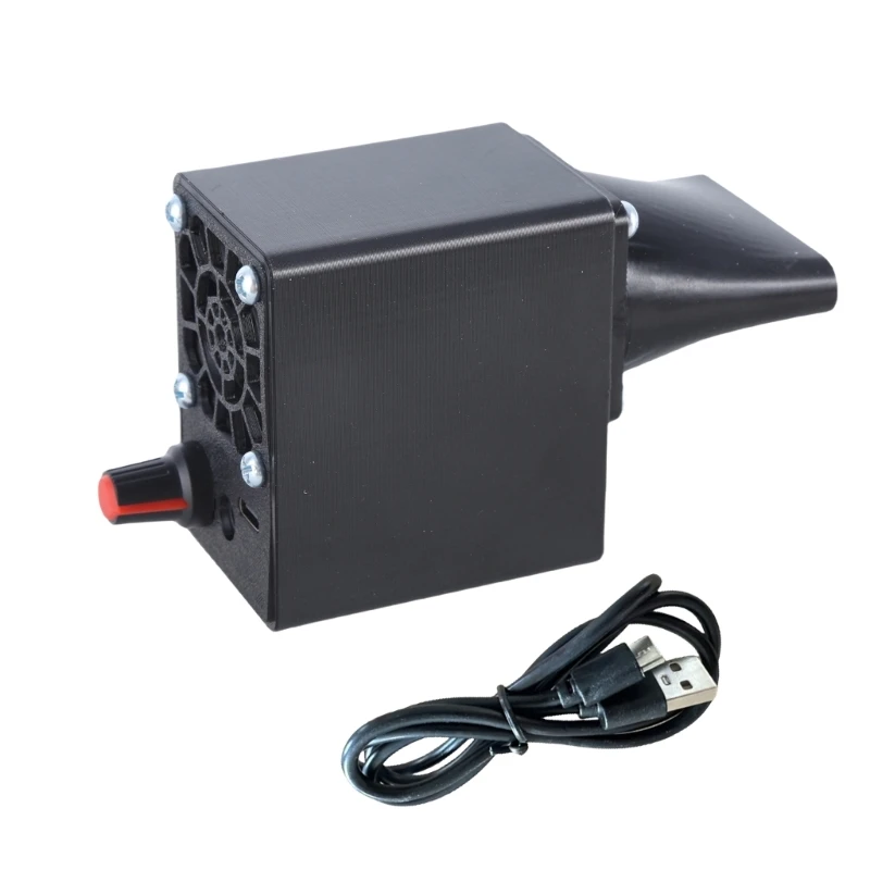 BBQ Blower Fan with 5V USB and DC5.5x2.1mm Plug Variable Speed Controller BBQ Fan for Outdoor Barbecues