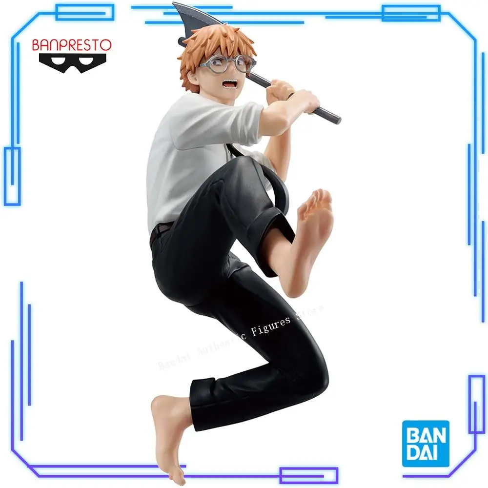 In Stock Bandai Original Genuine Banpresto Anime Chainsaw Man Vibration Stars Denji 12cm Collections Model Toy Figures Xmas Gift