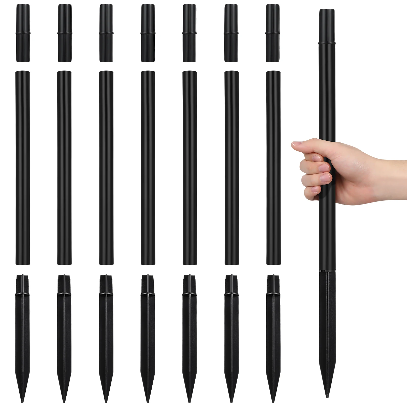

8 Sets Garden Light Accessories Replacement Stakes for Solar Lights Pegs and Poles Decorate Posts Landscape Plastic Driveway